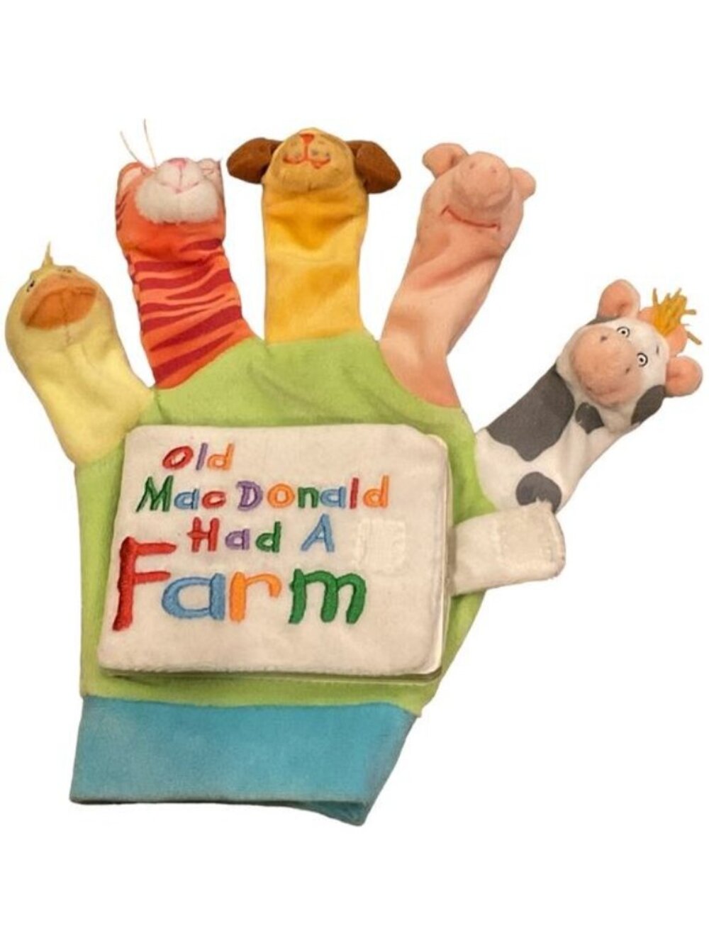 Scholastic Old MacDonald Hand Puppet Glove Board Book Toy Vintage Cottagecore Ba